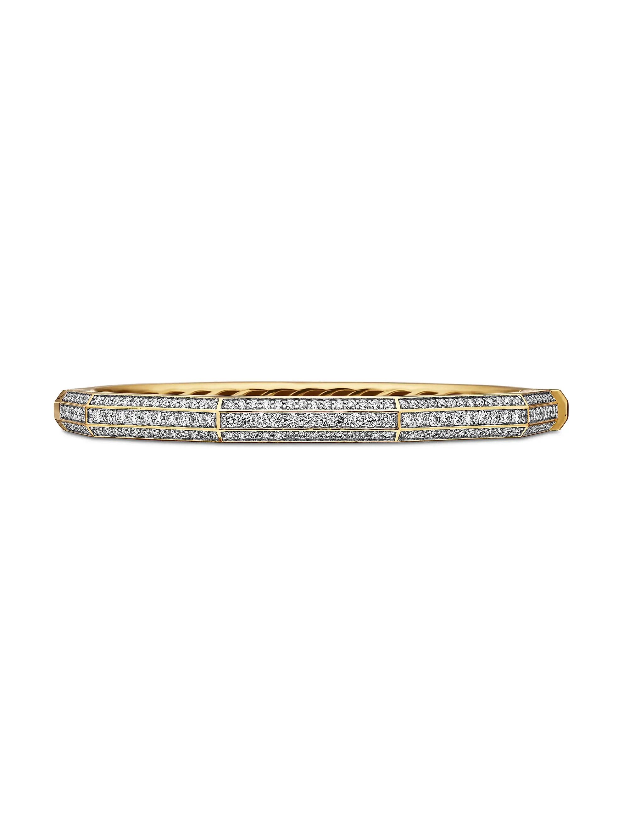 David Yurman oc11z0625 Size: M / Carlyle 18K Gold & Diamonds Bracelet Size ONE SIZE - 3 Thumbnail