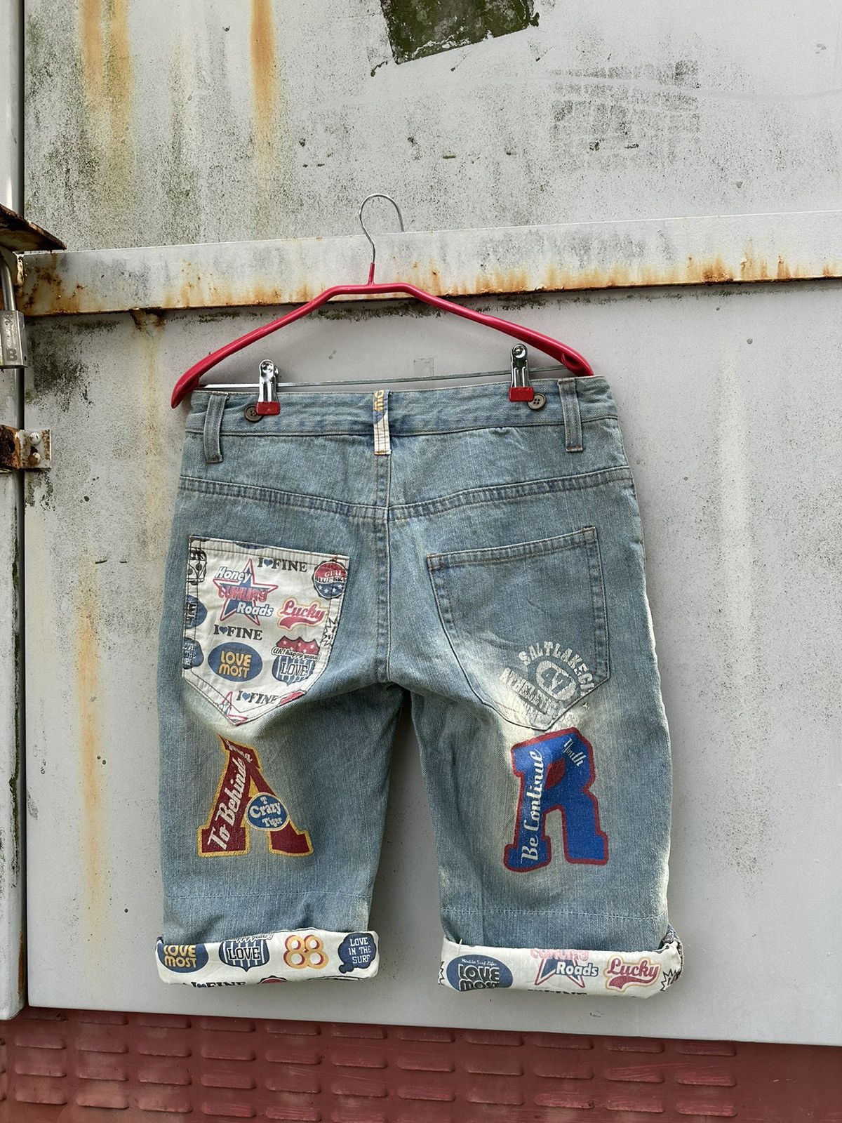 Vintage 👹Vintage Clone Devgru Design Patchwork Shorts Size US 30 / EU 46 - 1 Thumbnail