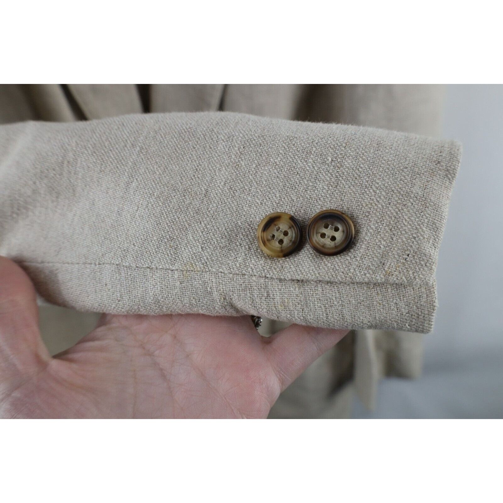 Vintage Vintage 90s Streetwear Linen Blend 2 Button Suit Coat Size US L / EU 52-54 / 3 - 5 Thumbnail