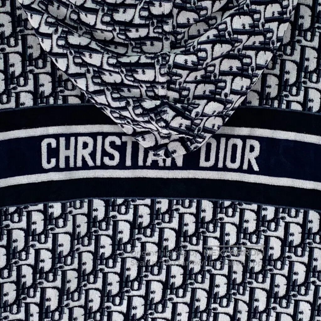 Dior Dior Dark blue logo jacquard all-printed cotton hooded zip Size M / US 6-8 / IT 42-44 - 5 Thumbnail