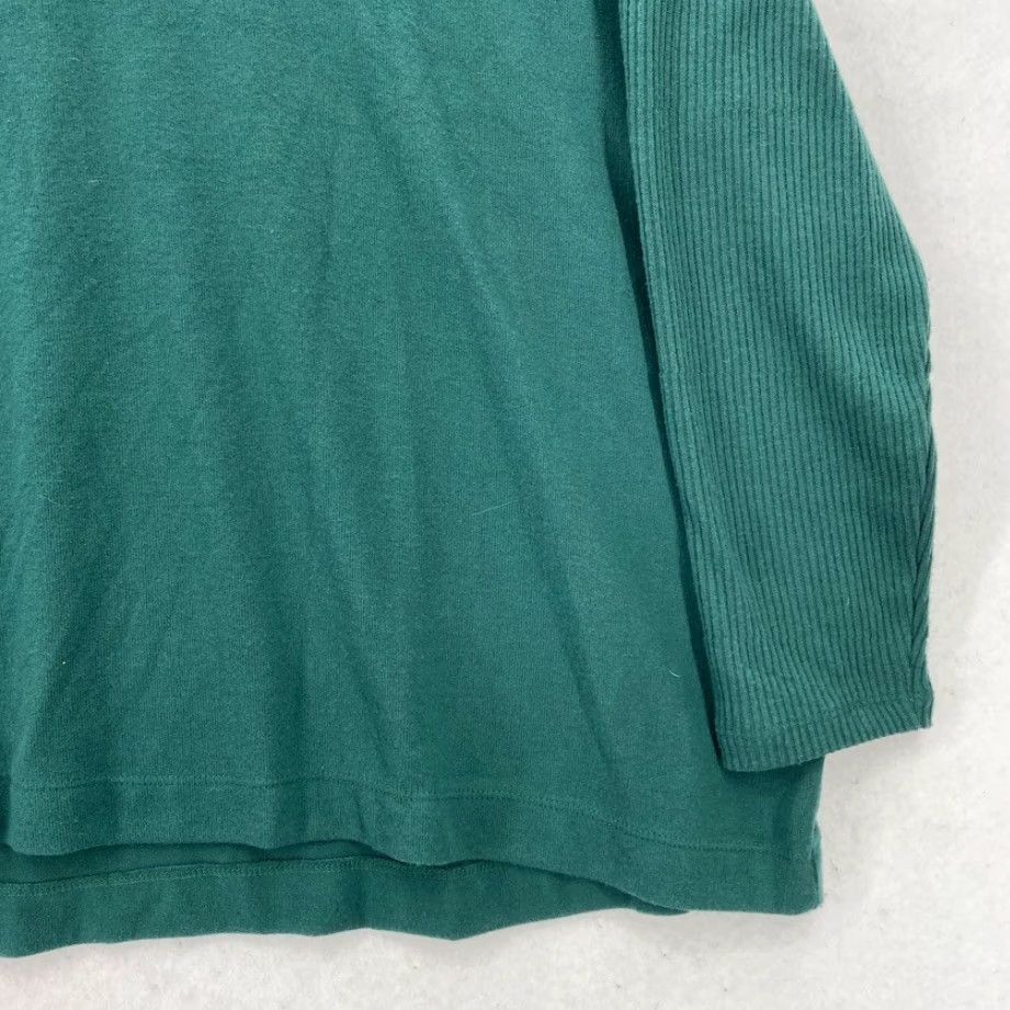 Loft LOFT Women's XL Green Mock Neck Sweater Ribbed Sleeves Relaxed Fit Cozy Casual Pullover Knit Shirt Size XL / US 12-14 / IT 48-50 - 3 Thumbnail