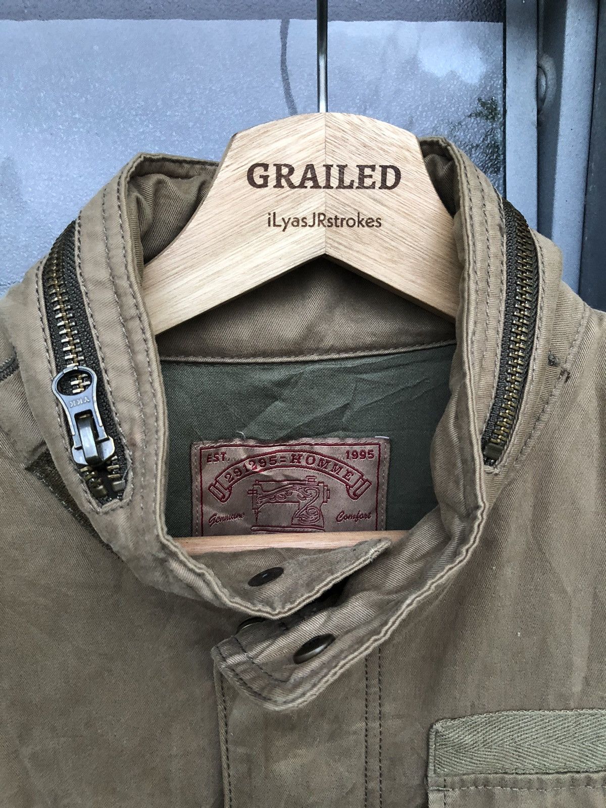 291295=Homme Vintage 291295 Homme Style Militiry Jacket Size US M / EU 48-50 / 2 - 15 Thumbnail