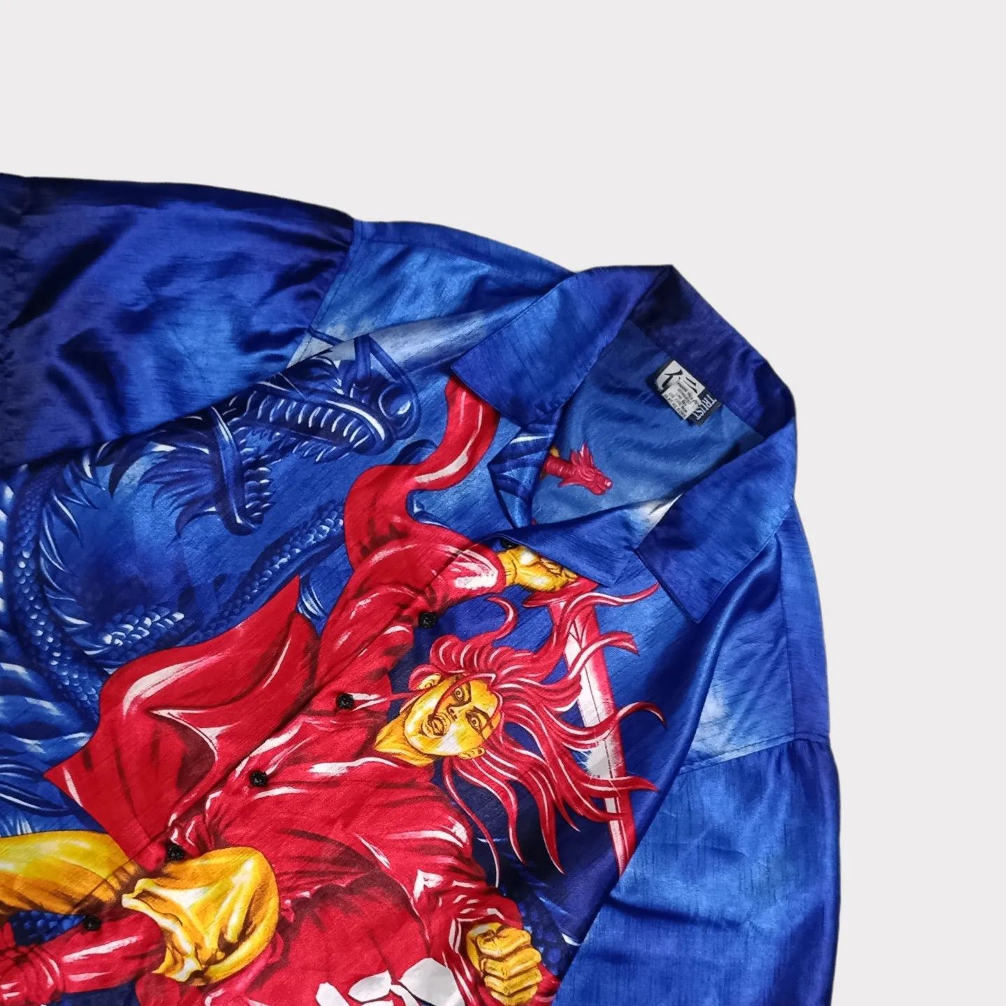 Japanese Brand × Vintage Rare Trust AOP Samurai Button up Shirt 👺 Size US L / EU 52-54 / 3 - 4 Thumbnail