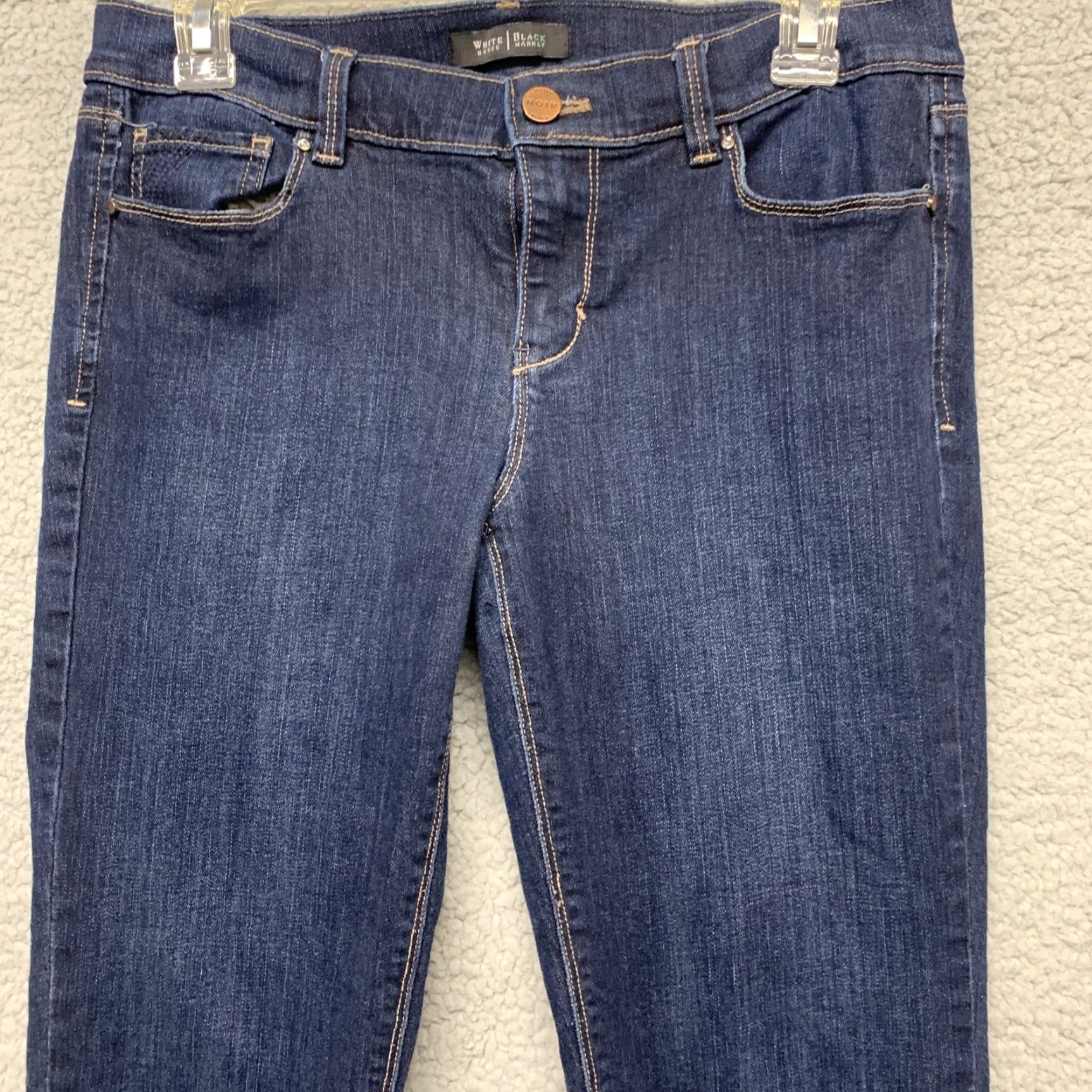 White House Black Market White House Black Market Jeans 6 Nior Blue Denim Cropped Dark Wash Regular Women Size 28" / US 6 / IT 42 - 2 Thumbnail
