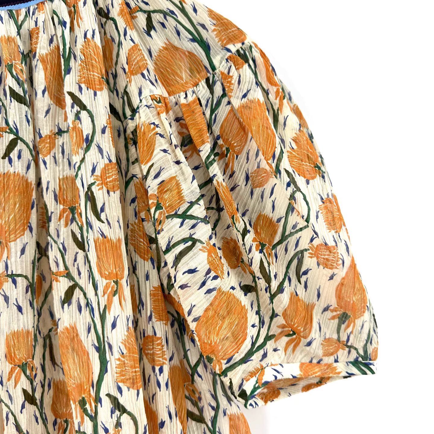 Chloe Chloe Tulip Silk Short Sleeve Blouse K12 Size XS / US 0-2 / IT 36-38 - 5 Thumbnail