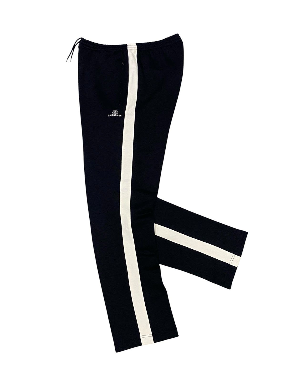 Balenciaga Balenciaga BB Embroidered Black Tracksuit Stretchable Pants Size US 33 - 1 Thumbnail