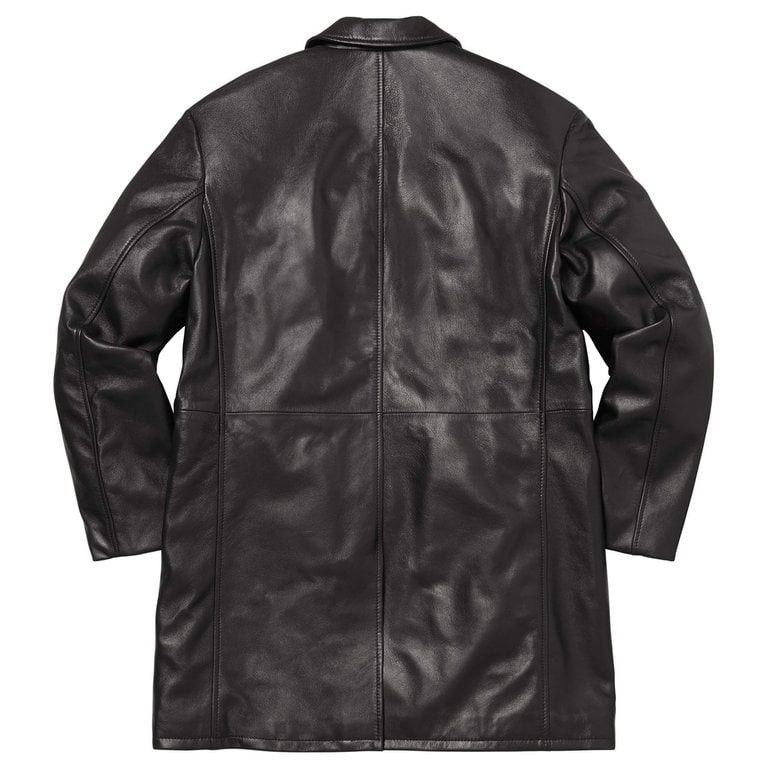 Schott × Supreme Supreme x Schott Leather Overcoat Black XL 26SS Made in USA Size US XL / EU 56 / 4 - 3 Thumbnail