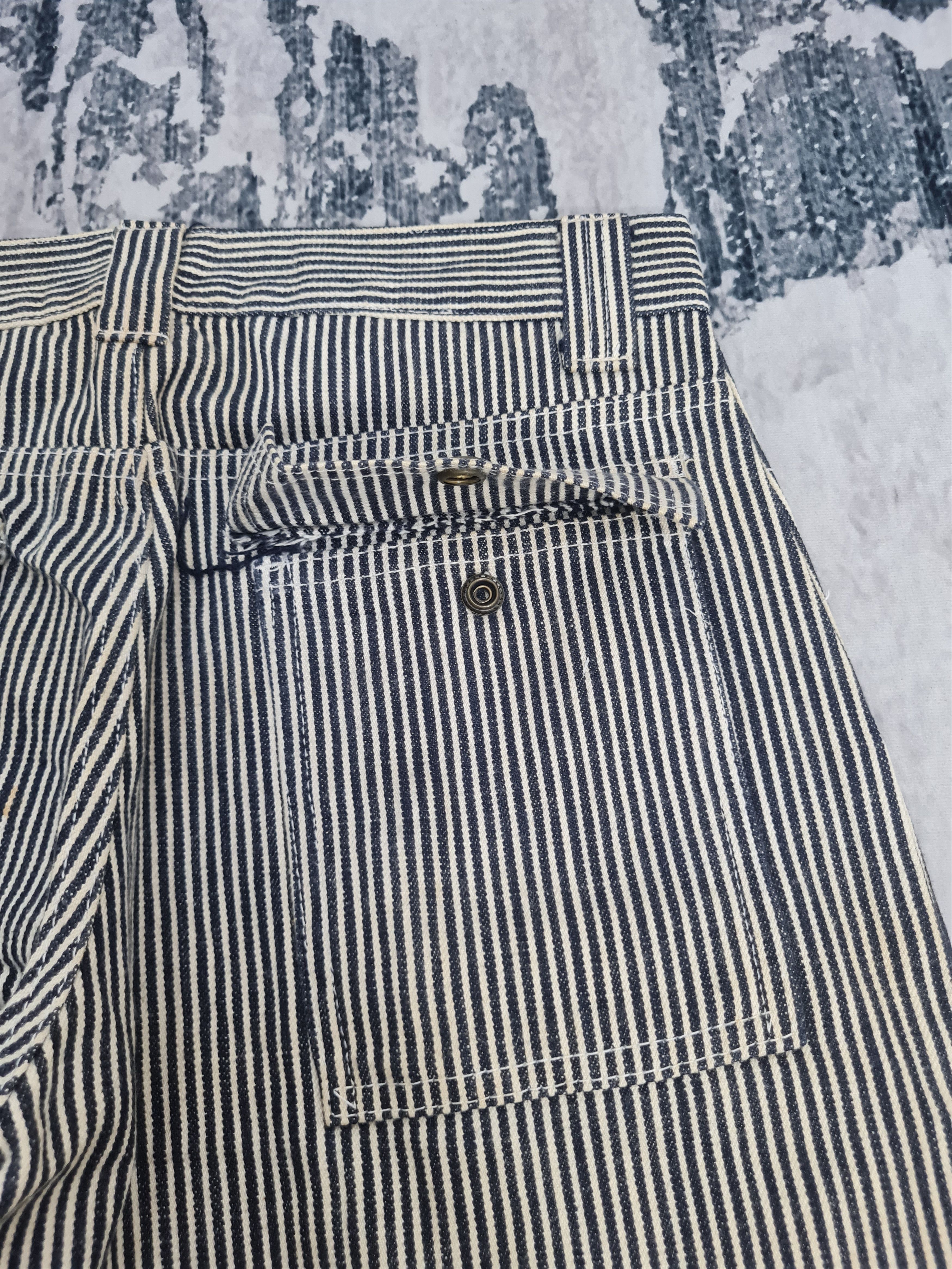 Japanese Brand Japanese Brand Bush Striped Workwear Pants 30x31.5 JB0186 Size US 30 / EU 46 - 12 Thumbnail