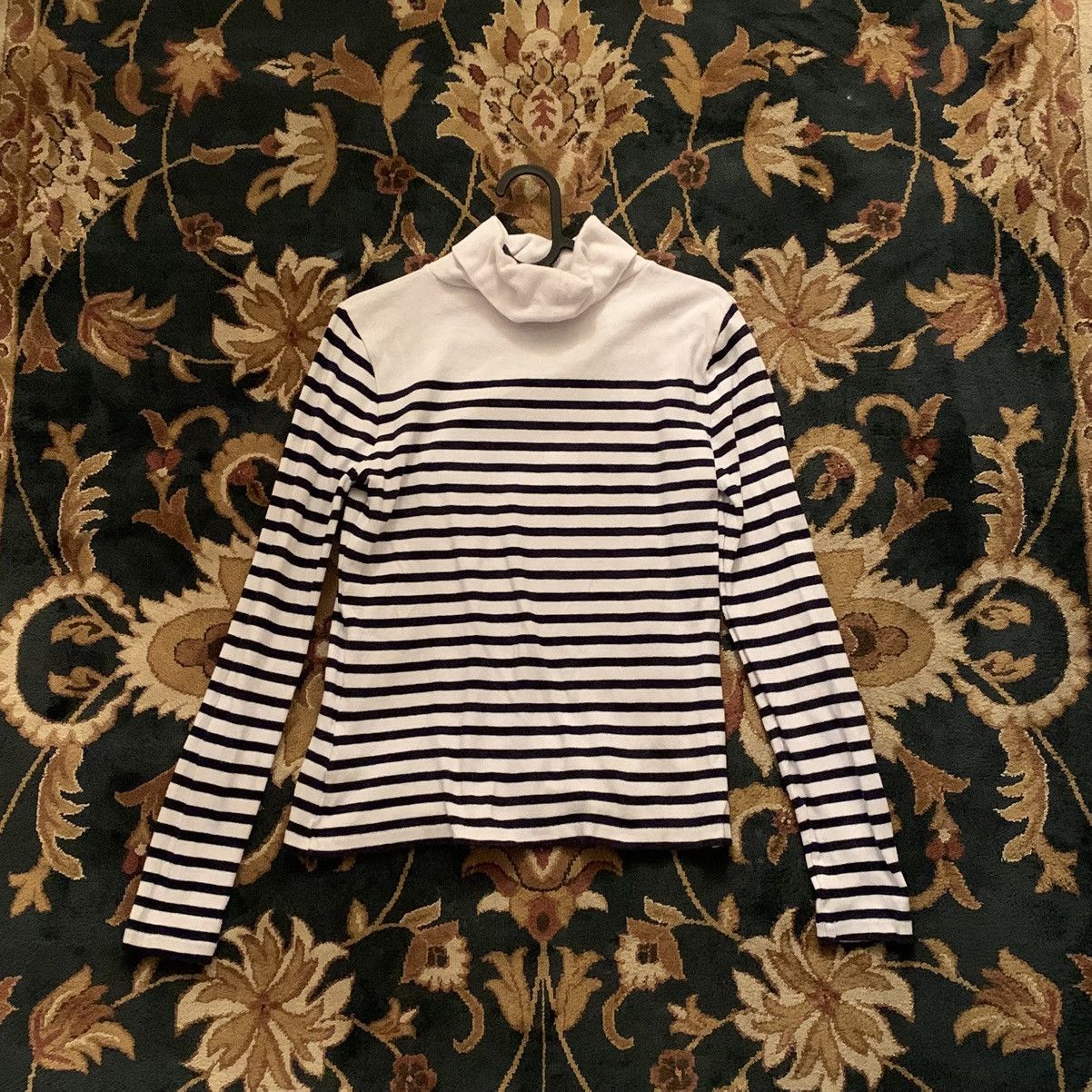 J.Crew Vintage Y2K J.Crew Women's Long Sleeve Striped Turtleneck Size S / US 4 / IT 40 - 2 Thumbnail