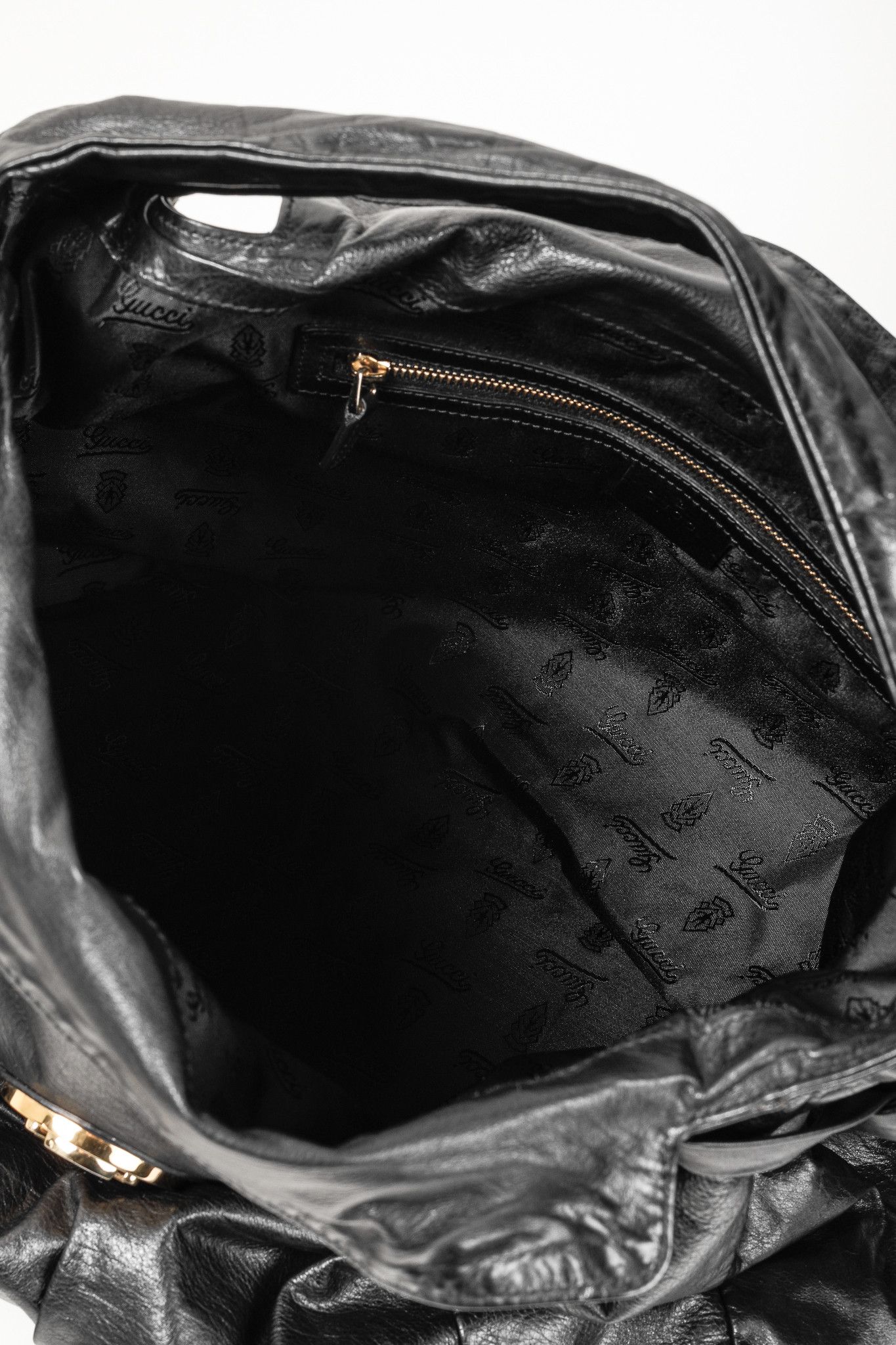 Gucci Gucci Medium Hysteria Black Leather Hobo Bag Size ONE SIZE - 9 Thumbnail