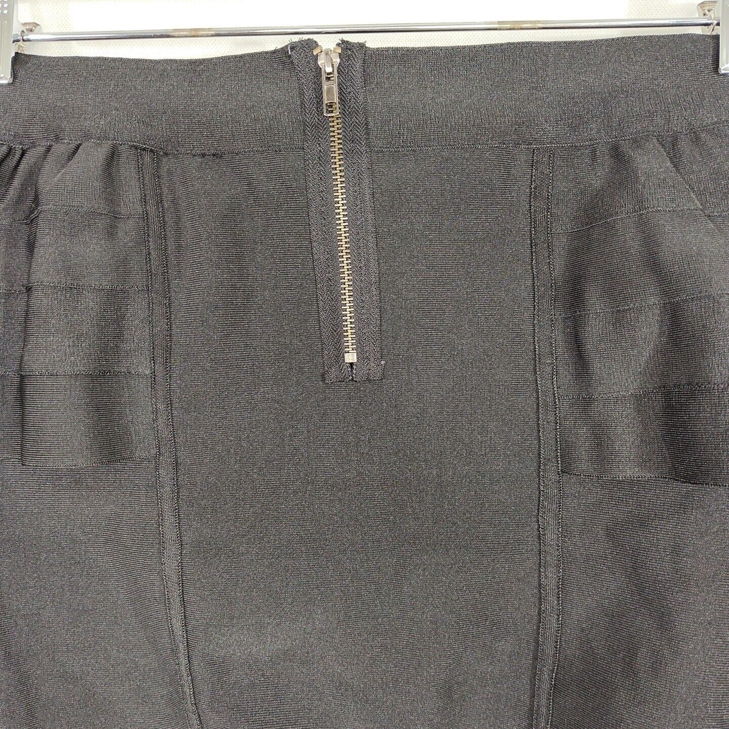 Forever 21 Forever 21 Pencil Bodycon Skirt Women Size L Black Tiered Si Size 28" / US 6 / IT 42 - 4 Thumbnail