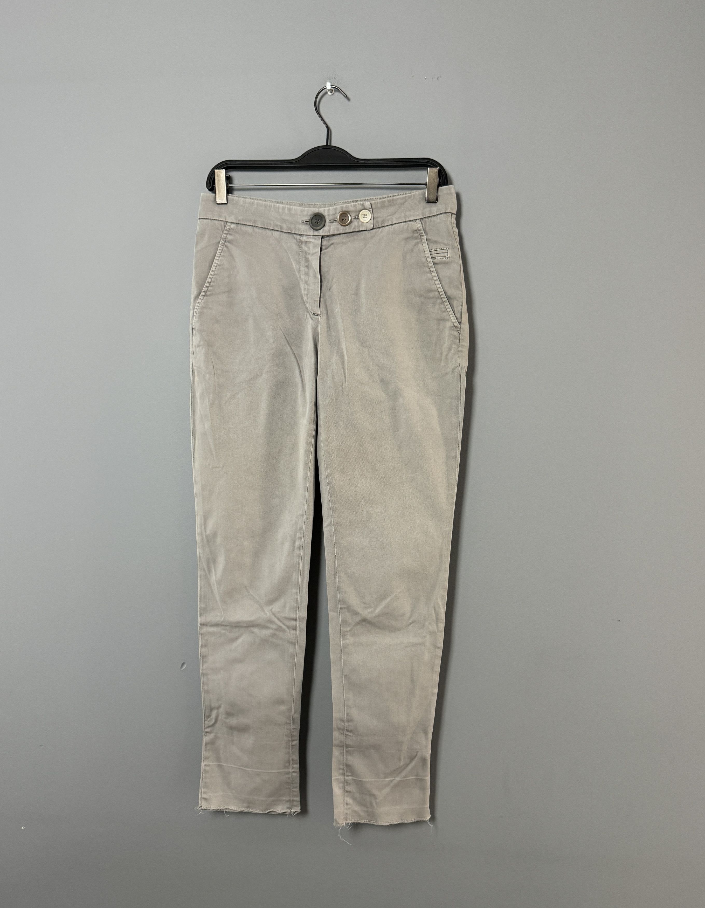 Brunello Cucinelli Women's Brunello Cucinelli Chino Pants Gray Size Ita 40 US 4 Size 27" / US 4 / IT 40 - 2 Thumbnail