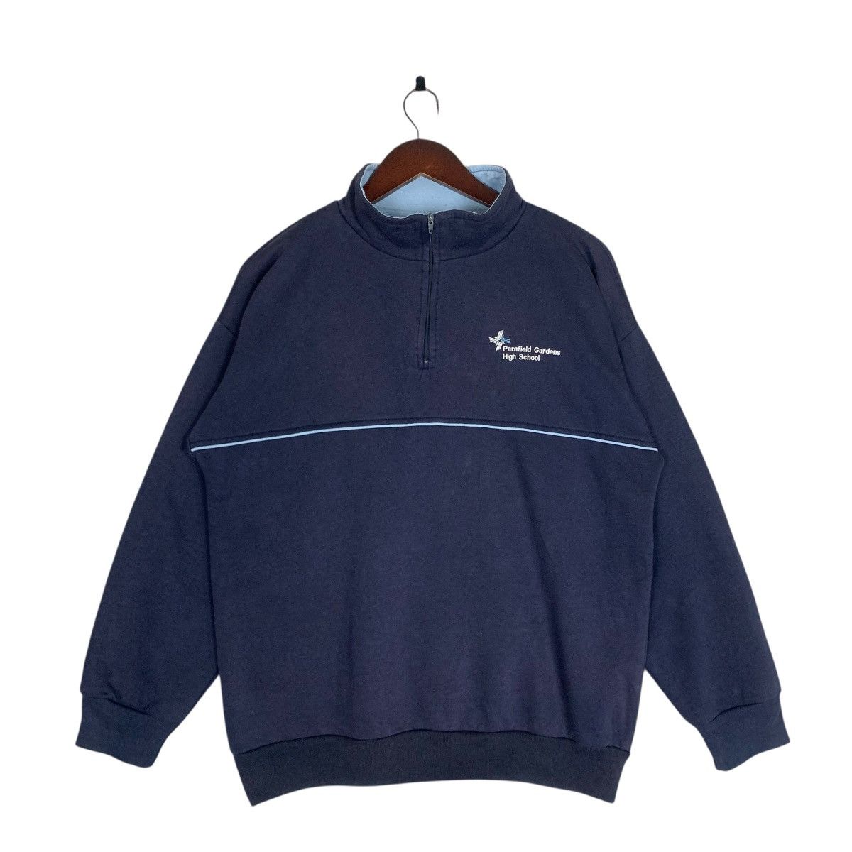 Vintage Vintage Devon Parafield High School Halfzipper Sweatshirt Size US M / EU 48-50 / 2 - 2 Thumbnail