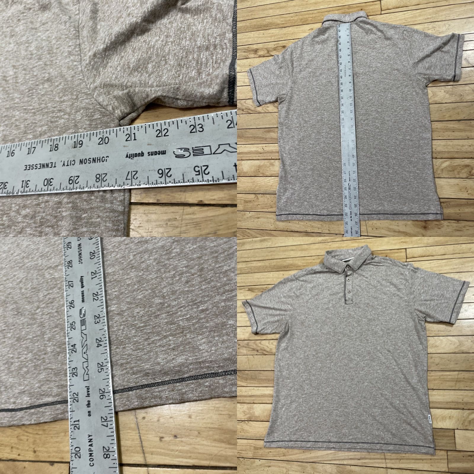 Vintage ROWM Polo Shirt Men L Brown Tan Preppy Western Stretch Golf Stitch Size US L / EU 52-54 / 3 - 8 Thumbnail