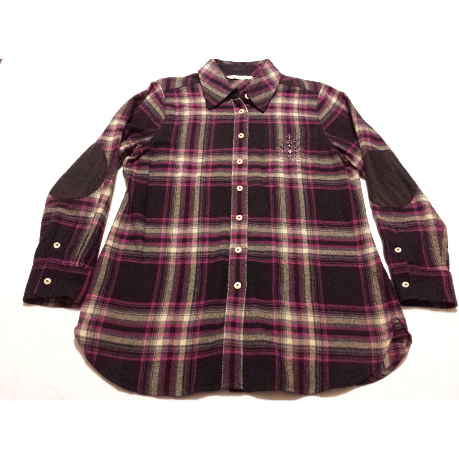 Soft Surroundings Soft Surroundings Blouse PS Multicolor Plaid Flannel L/S Button-Down Tunic Shirt Womens Size S / US 4 / IT 40 - 3 Thumbnail
