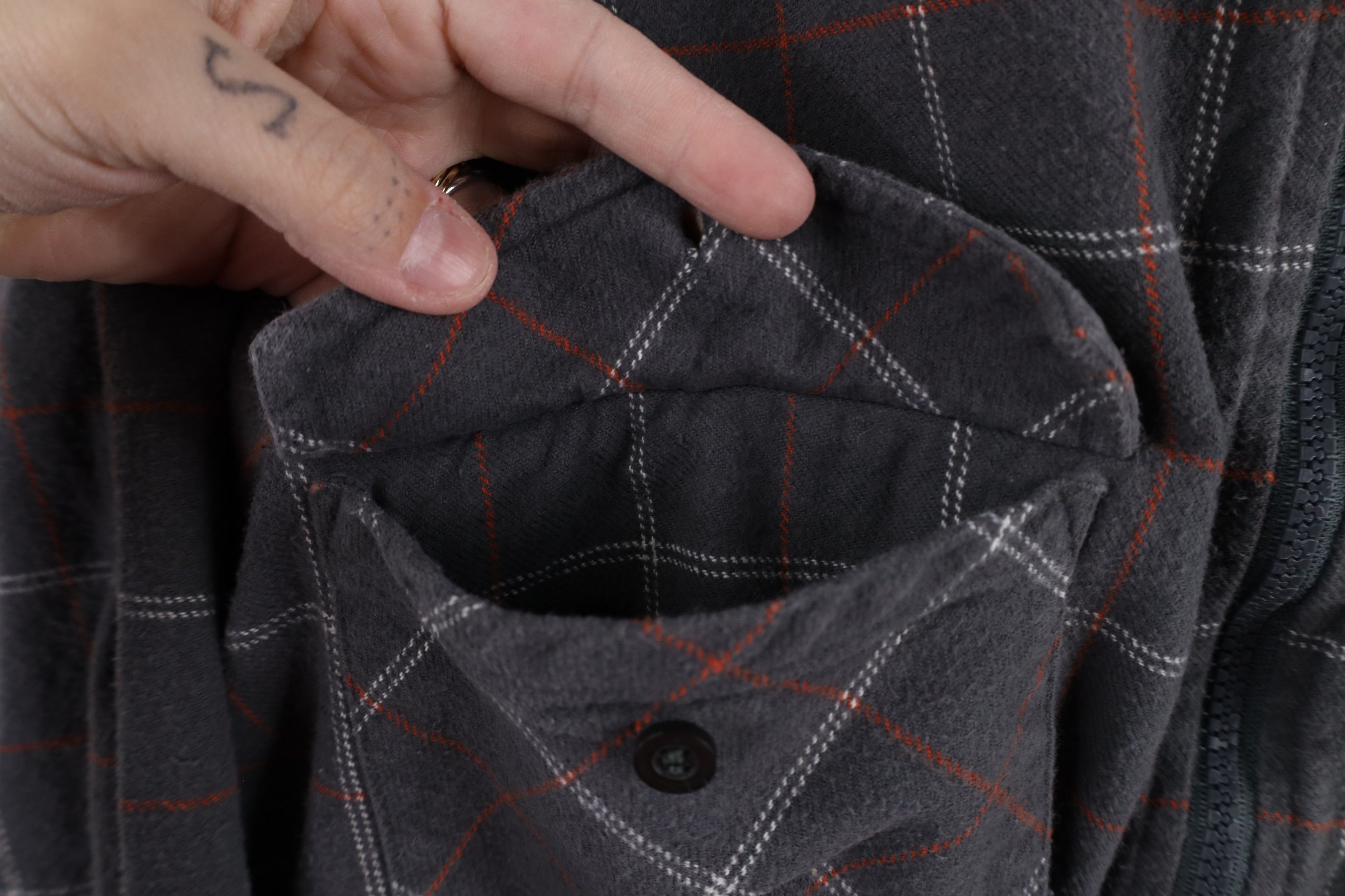 Vintage Vintage 90s Streetwear Full Zip Collared Shirt Jacket Size US XL / EU 56 / 4 - 4 Thumbnail