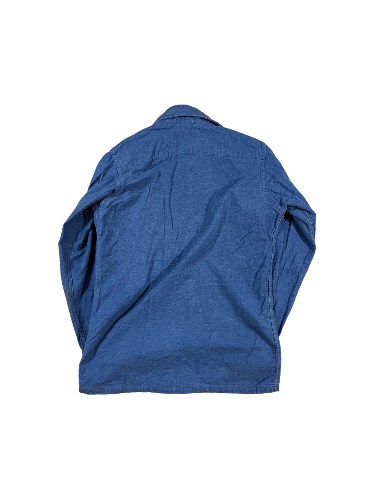 L.L. Bean Vintage 70s LL Bean Script Chamois Cloth Shirt Blue 10 Size M / US 6-8 / IT 42-44 - 2 Thumbnail