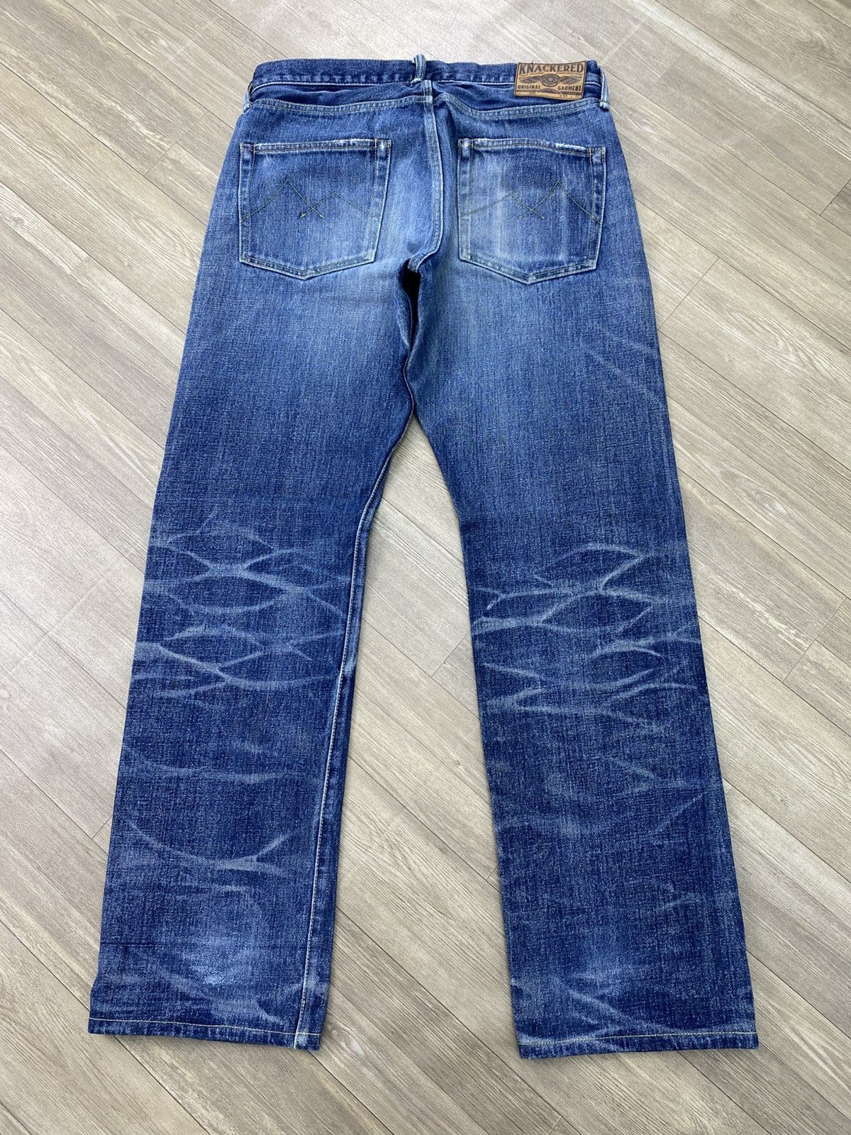 Japanese Brand Knackered Japan Distressed Selvedge Raw Denim Faded Jeans Size US 34 / EU 50 - 20 Thumbnail