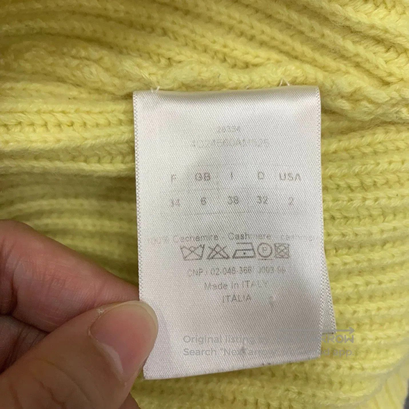 Dior yellow logo knitted short sleeve sweater. Size S / US 4 / IT 40 - 5 Thumbnail