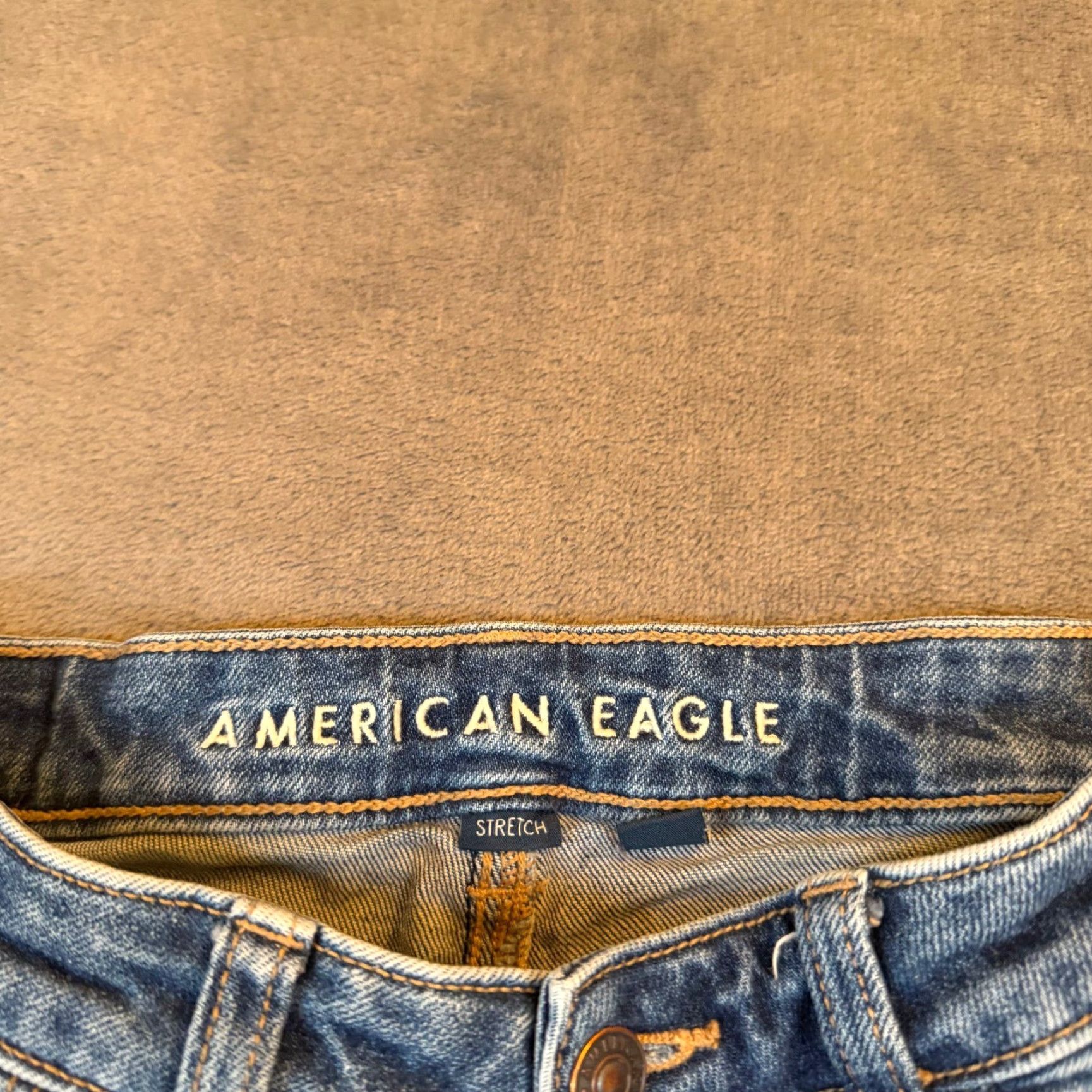 American Eagle Outfitters VINTAGE American Eagle Outfitters Blue High Rise Stretch Mom Jeans Tapered Leg Women Size 4 Size 27" / US 4 / IT 40 - 2 Thumbnail