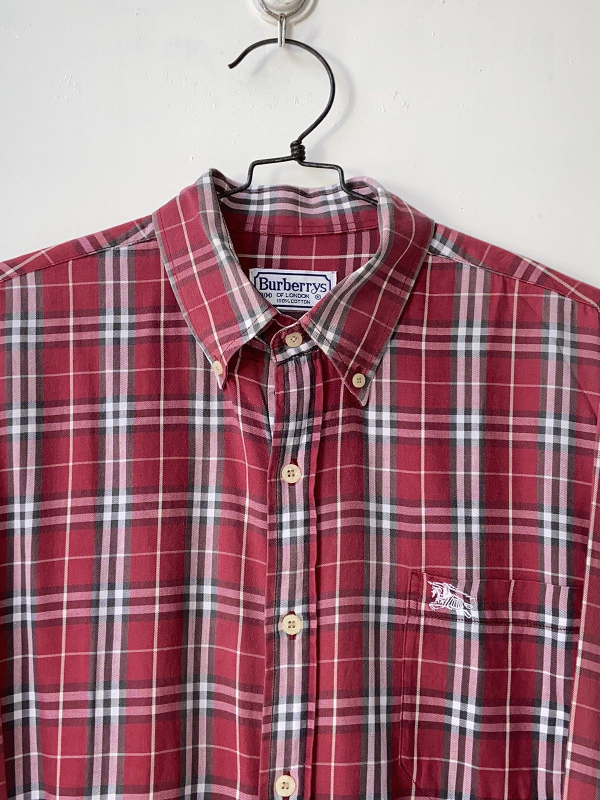 Burberry BURBERRY Red Striped Shirt Size US M / EU 48-50 / 2 - 11 Thumbnail