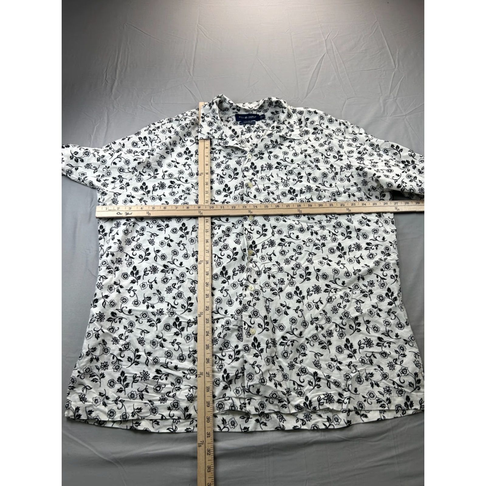 Polo Ralph Lauren Polo Ralph Lauren Shirt XL White Flower Floral Short Sleeve Button-Up Button-Down Collared Casual Men Size US XL / EU 56 / 4 - 3 Thumbnail