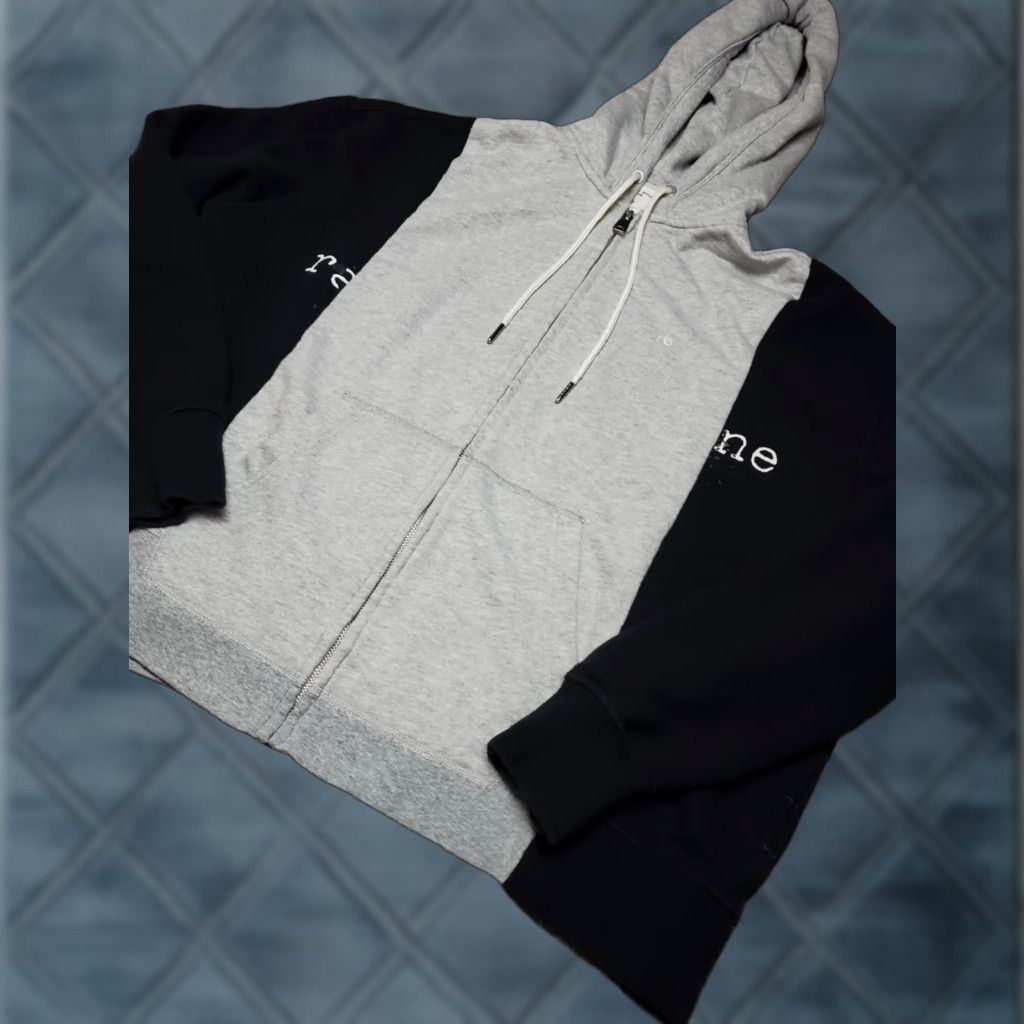 Rag & Bone VINTAGE Rag & Bone Bonum Paint Splash Hoodie XL Gray Cotton Blend Fleece Logo Full Zip Hooded Oversized Mens Accessories? Size US XL / EU 56 / 4 - 1 Thumbnail
