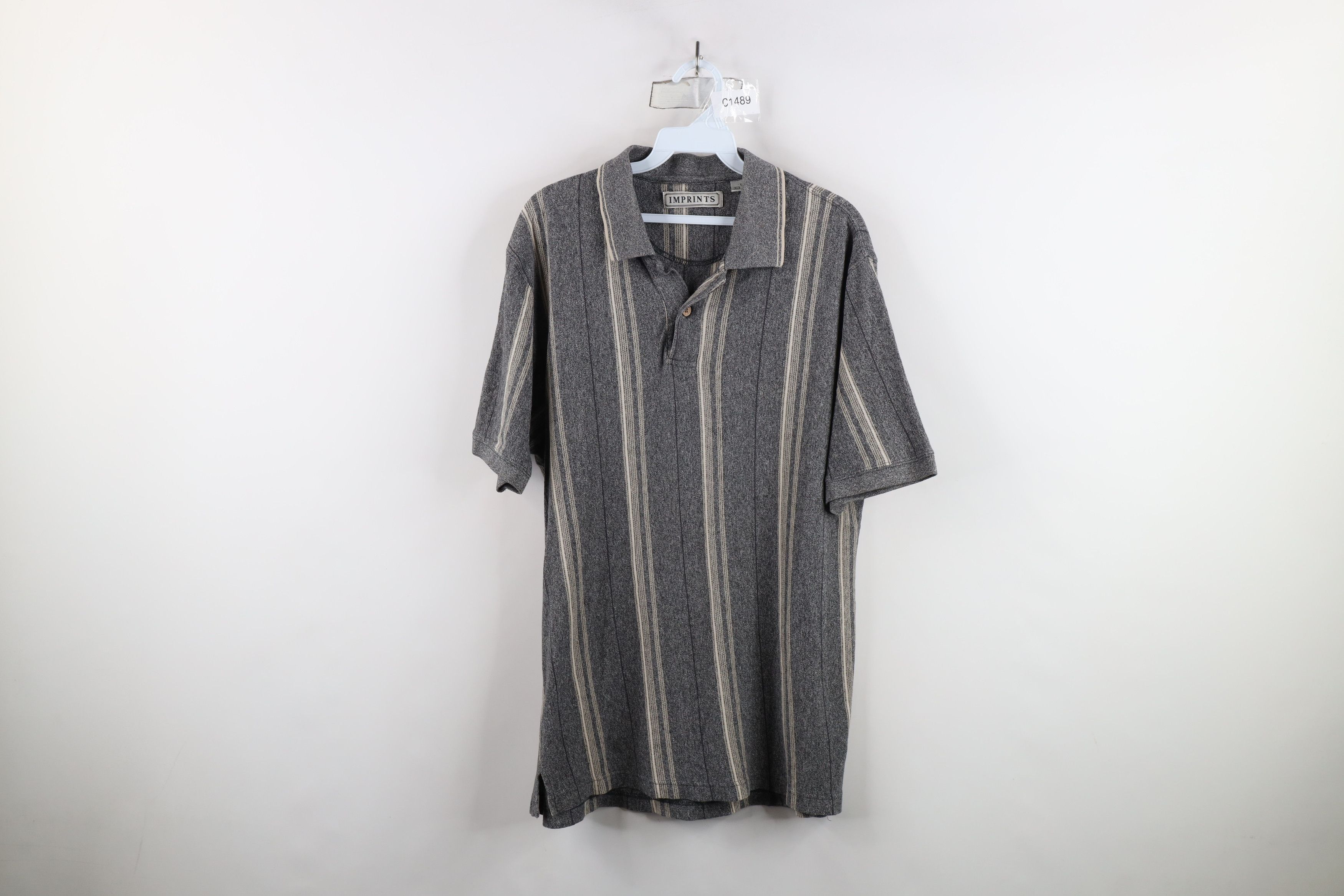 Vintage Vintage 90s Streetwear Striped Knit Collared Polo Shirt Size US M / EU 48-50 / 2 - 1 Thumbnail