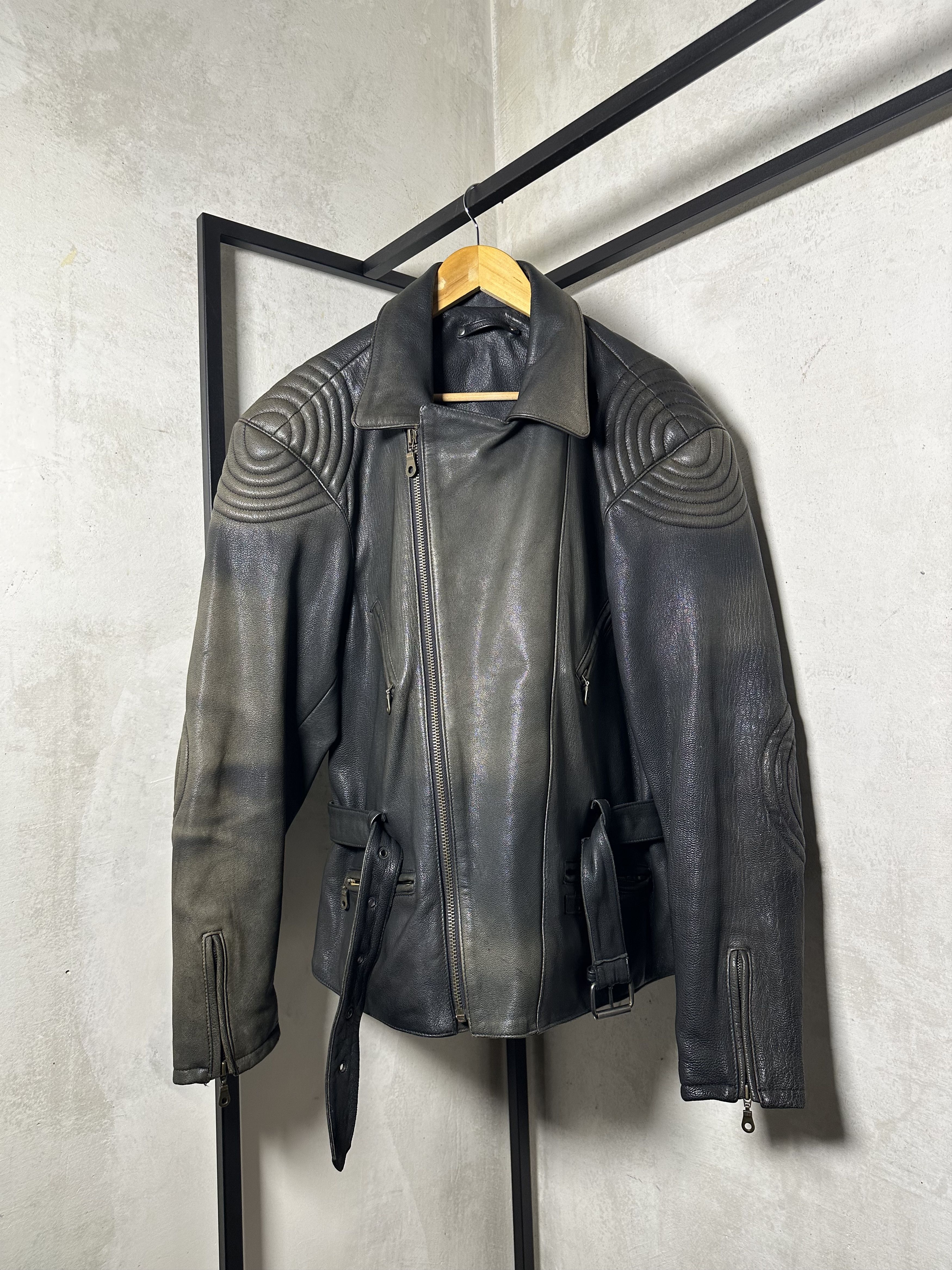 Genuine Leather Genuine Leather Belted Jacket Size US XL / EU 56 / 4 - 5 Thumbnail