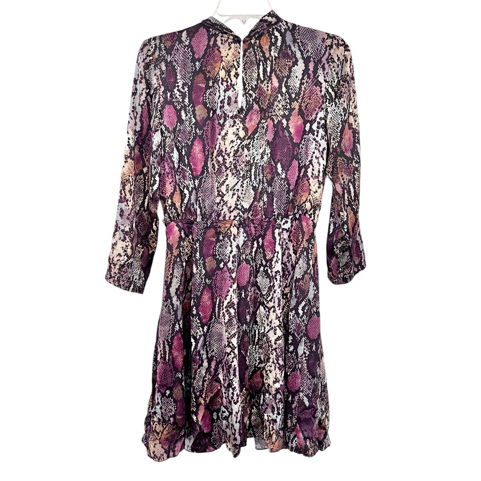 Rebecca Taylor Rebecca Taylor Met Pink Python Snakeskin Silk Mini Dress Size S / US 4 / IT 40 - 5 Thumbnail