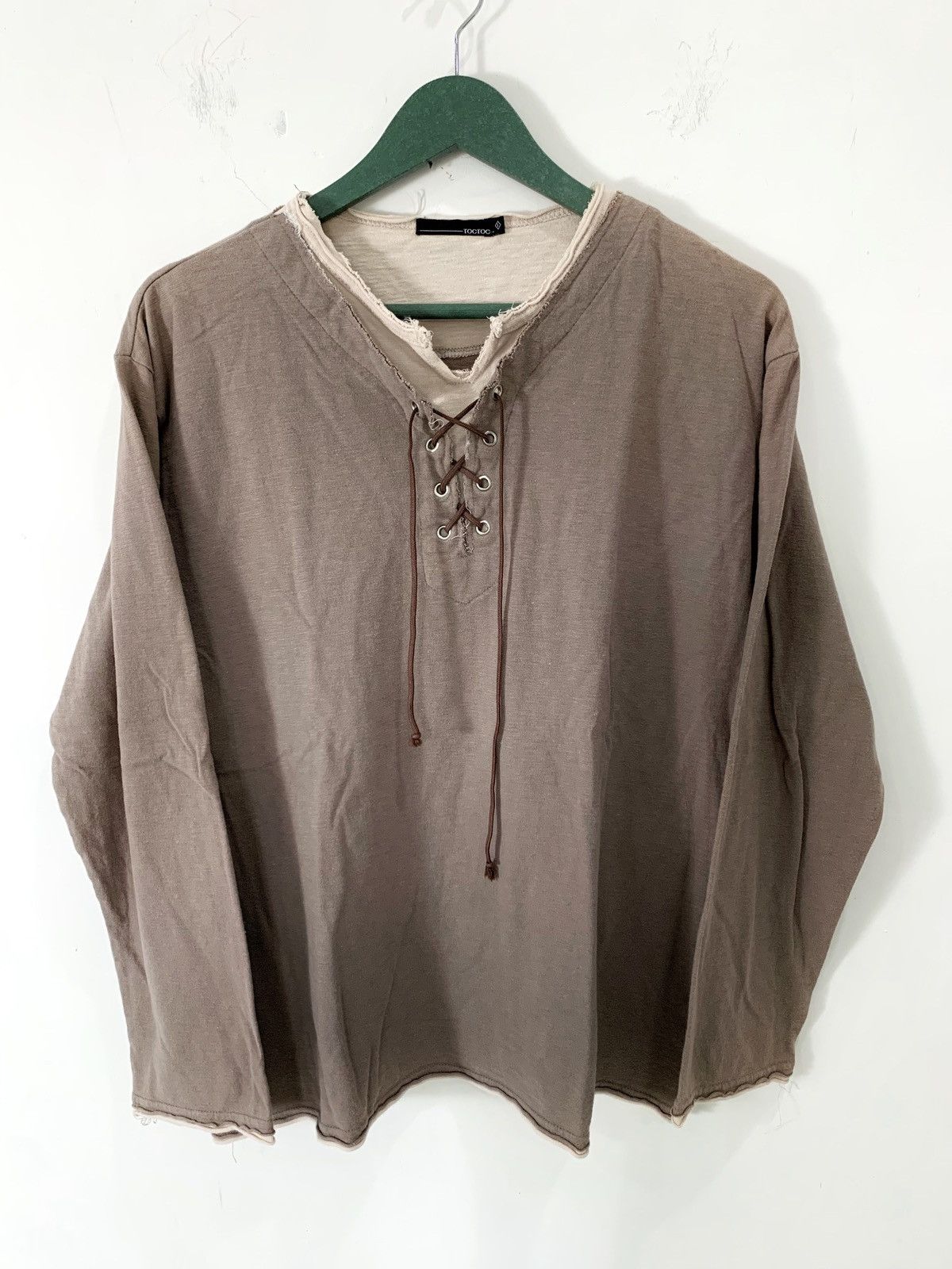 KMRii japanese gothic y2k style toctoc lace up longsleeve ifsx lgb Size US M / EU 48-50 / 2 - 2 Thumbnail