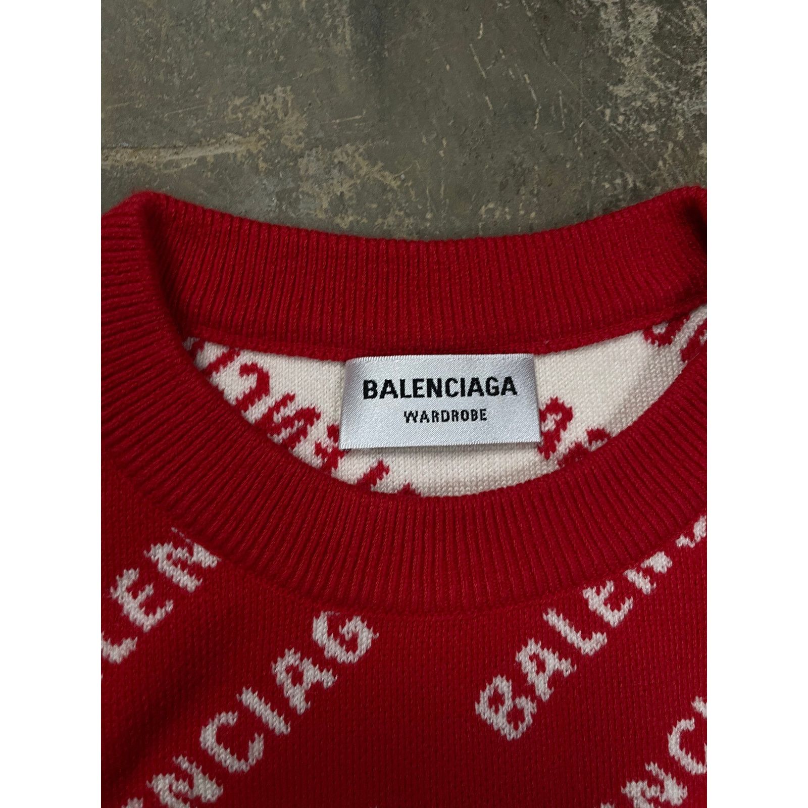 Balenciaga Balenciaga White Red Knit Sweater New XS S M Size US S / EU 44-46 / 1 - 2 Thumbnail
