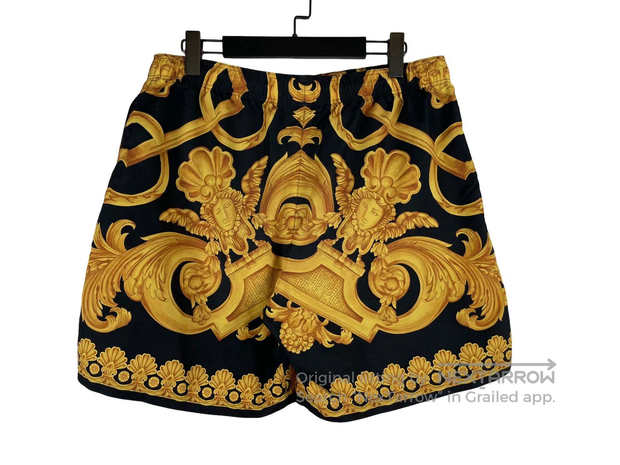 Versace Versace size XXL Black and Gold Pattern Drawstring Shorts Size US 27 - 2 Thumbnail
