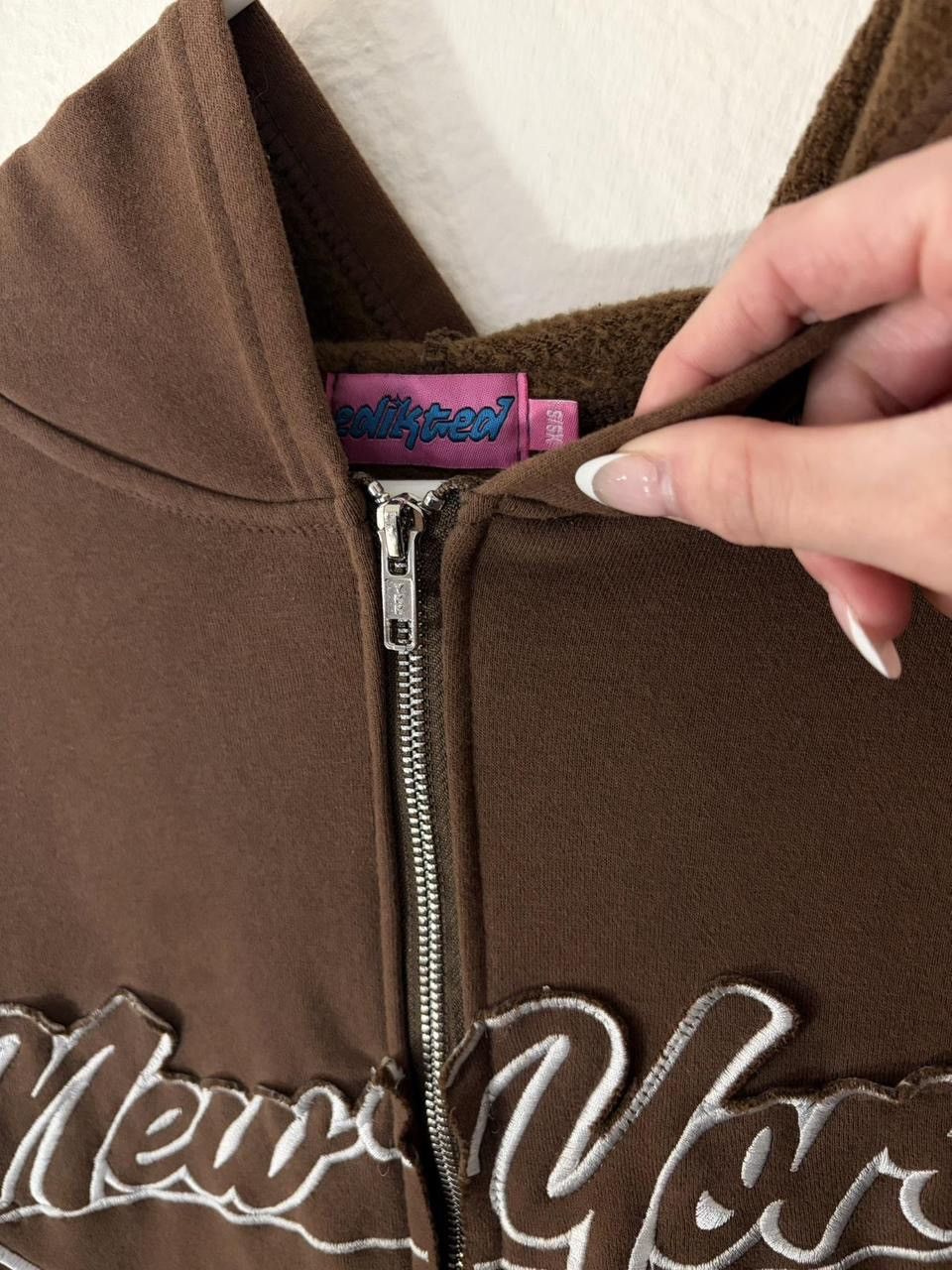 Other edikted brown new york oversized zip up hoodie Size XS / US 0-2 / IT 36-38 - 3 Thumbnail
