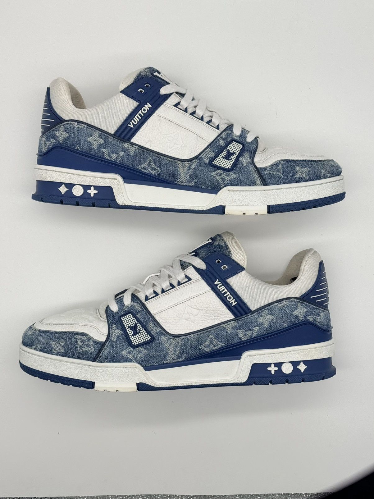 Louis Vuitton Size 11 - Louis Vuitton Denim Trainer Blue Size US 11 / EU 44 - 2 Thumbnail