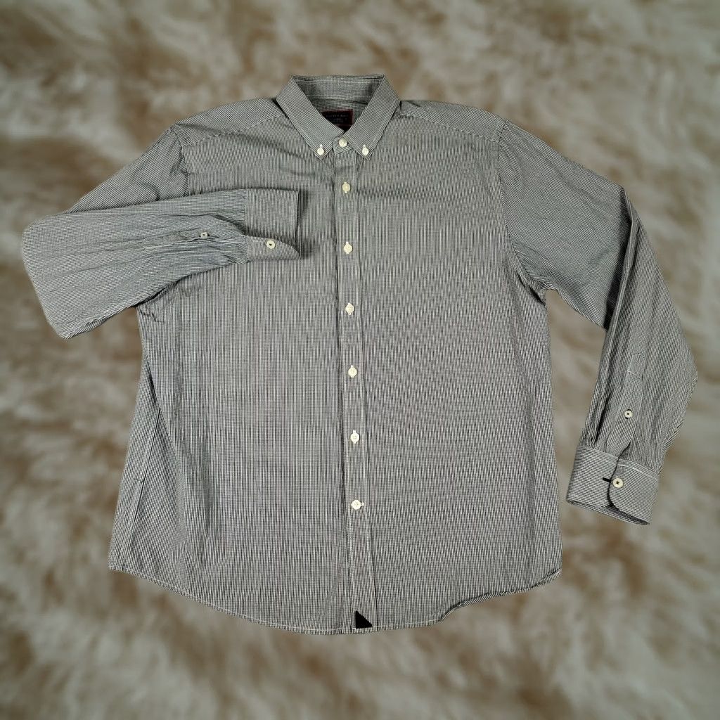 UNTUCKit UNTUCKit Shirt Mens L Gray Plaid Button-Up Long Sleeve Col Size US L / EU 52-54 / 3 - 1 Thumbnail