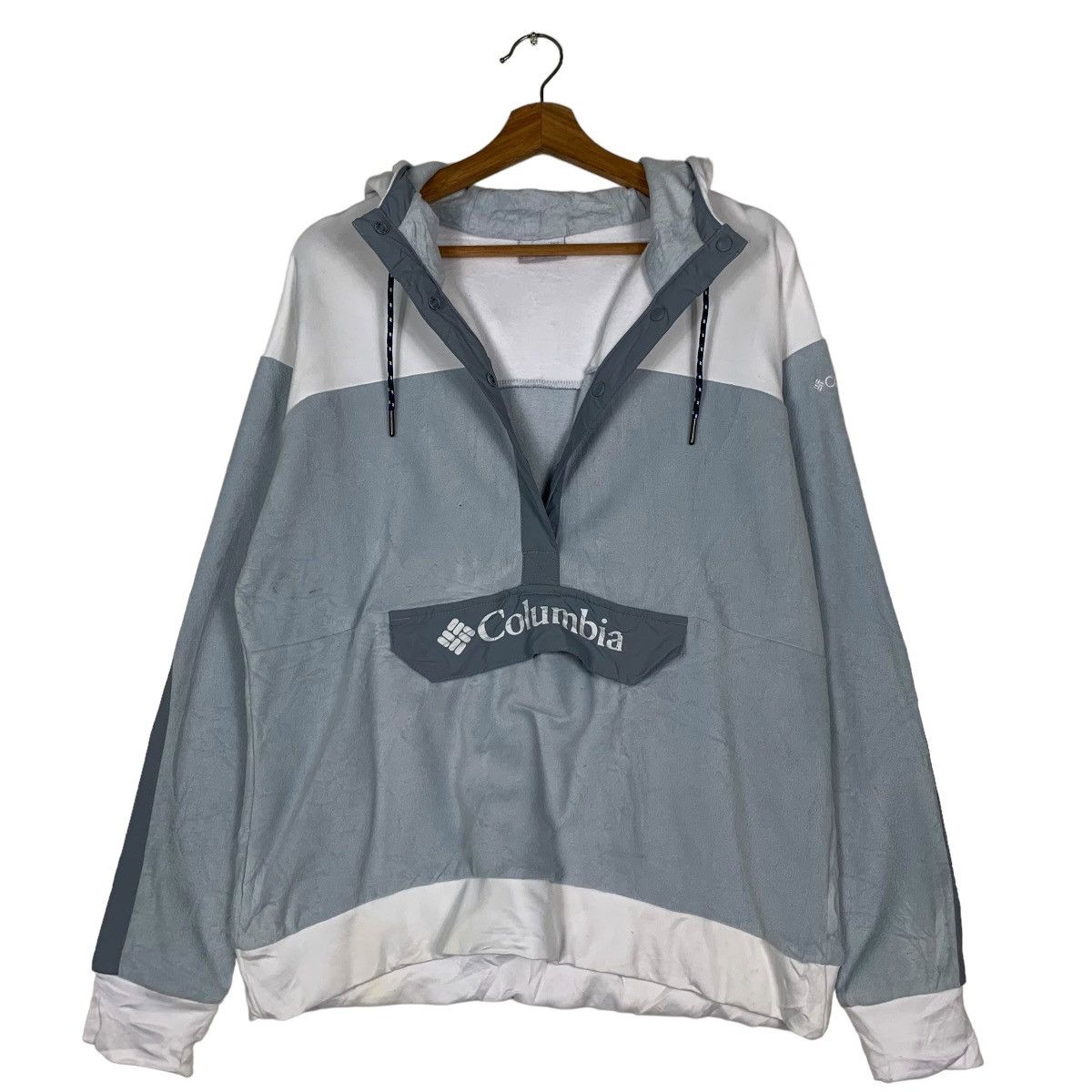 Columbia COLUMBIA Big Logo Half Button Fleece Hoodies #0007-C1 Size US XL / EU 56 / 4 - 1 Thumbnail