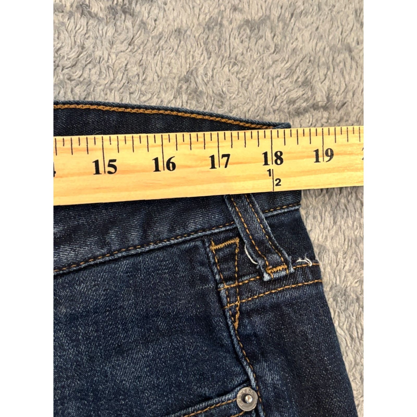 Express Express Jeans Mens 36x30 36x26 Blue Denim Slim Straight Y2K Dark Wash Casual Shirt? Size US 36 / EU 52 - 4 Thumbnail