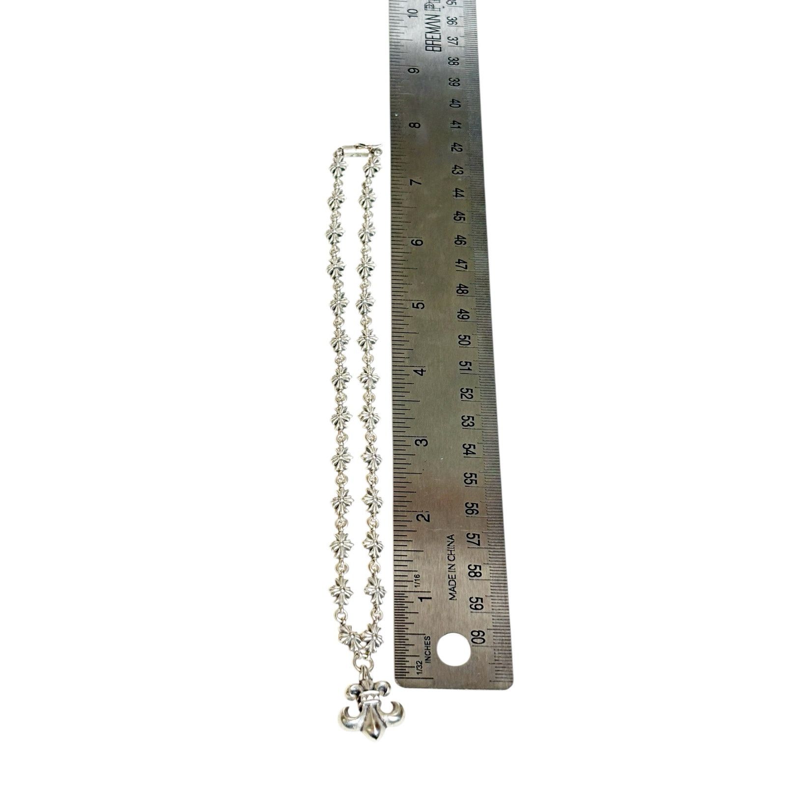 Chrome Hearts Chrome Hearts Fleur De Lis Pendent Cross Silver Necklace Size ONE SIZE - 7 Thumbnail