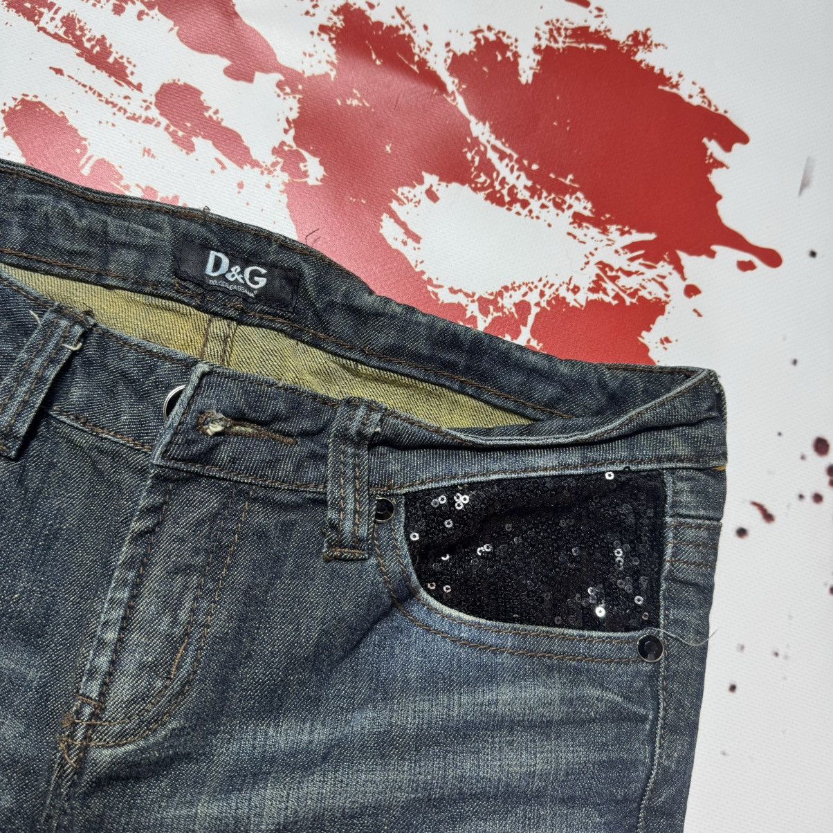 Dolce & Gabbana vintage 90s dolce gabbana woman big logo flared jeans Size 29" - 7 Thumbnail