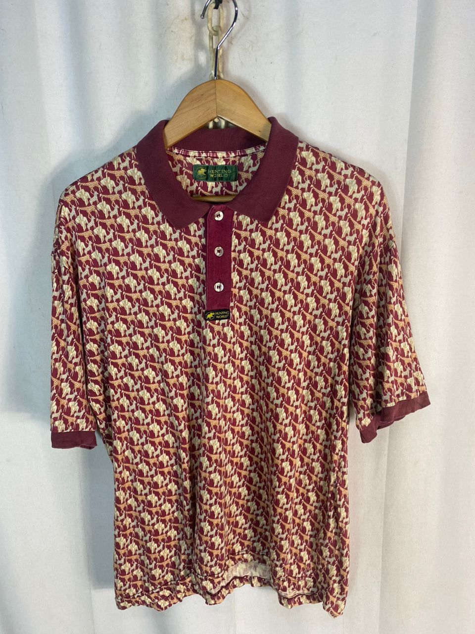 Vintage Vintage hunting world fullprint polo shirt Size US M / EU 48-50 / 2 - 1 Thumbnail
