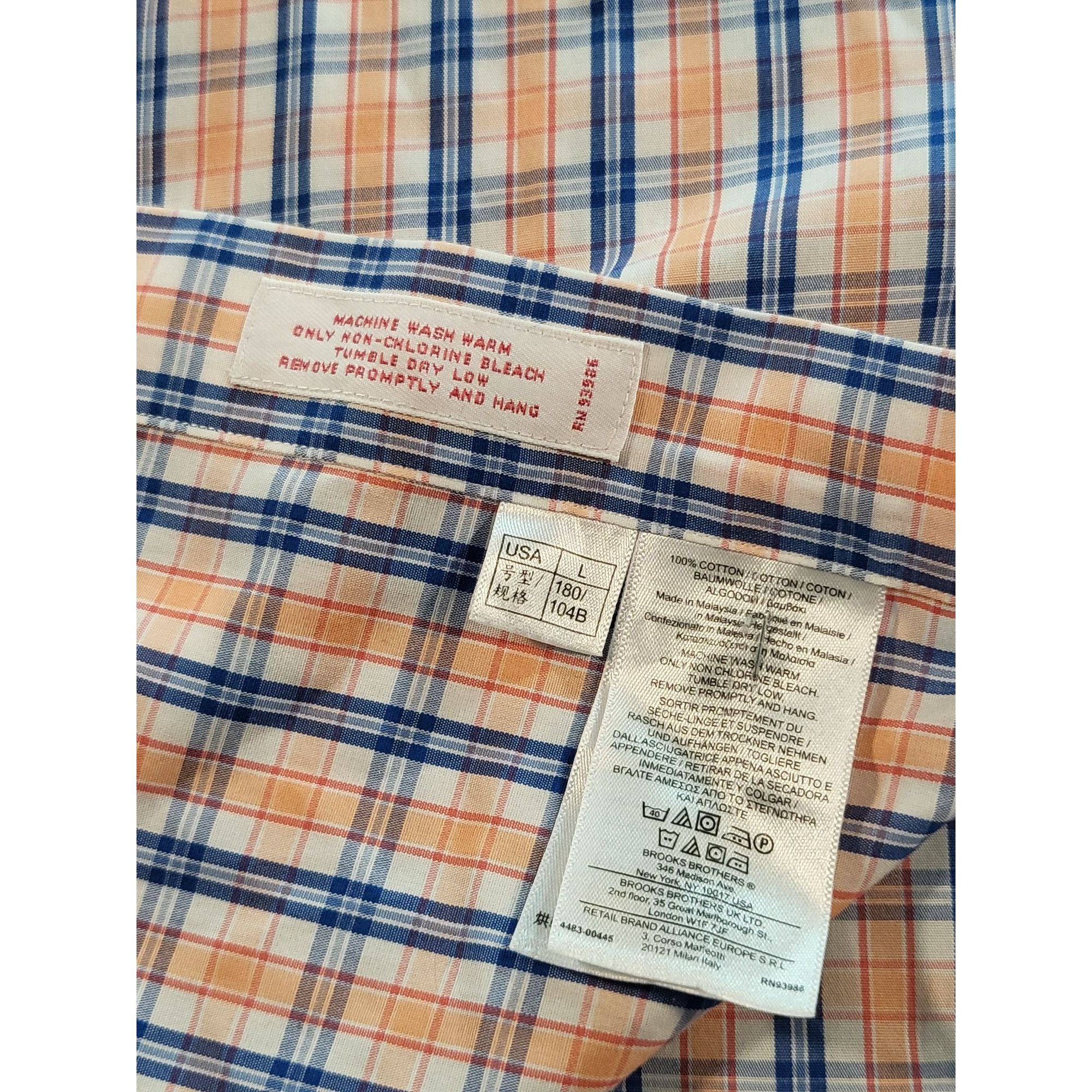 Brooks Brothers Brooks Brothers 346 Button Up Shirt Men Sz L Plaid Non Iron Size US L / EU 52-54 / 3 - 5 Thumbnail