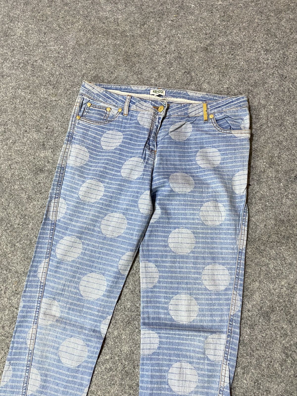 Kenzo Kenzo Paris Jungle Polkadot Denim Pants Size 26" / US 2 / IT 38 - 3 Thumbnail