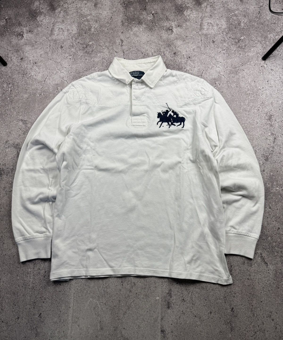 VINTAGE POLO RALPH LAUREN RUGBY LONG SLEEVE 90s JAPANESSE