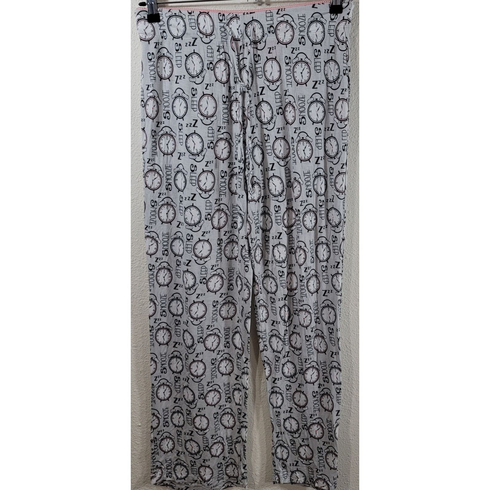 Isaac Mizrahi Isaac Mizrahi Gray Black Pink Clock Print PJ Bottoms Medium Size 30" / US 8 / IT 44 - 1 Thumbnail