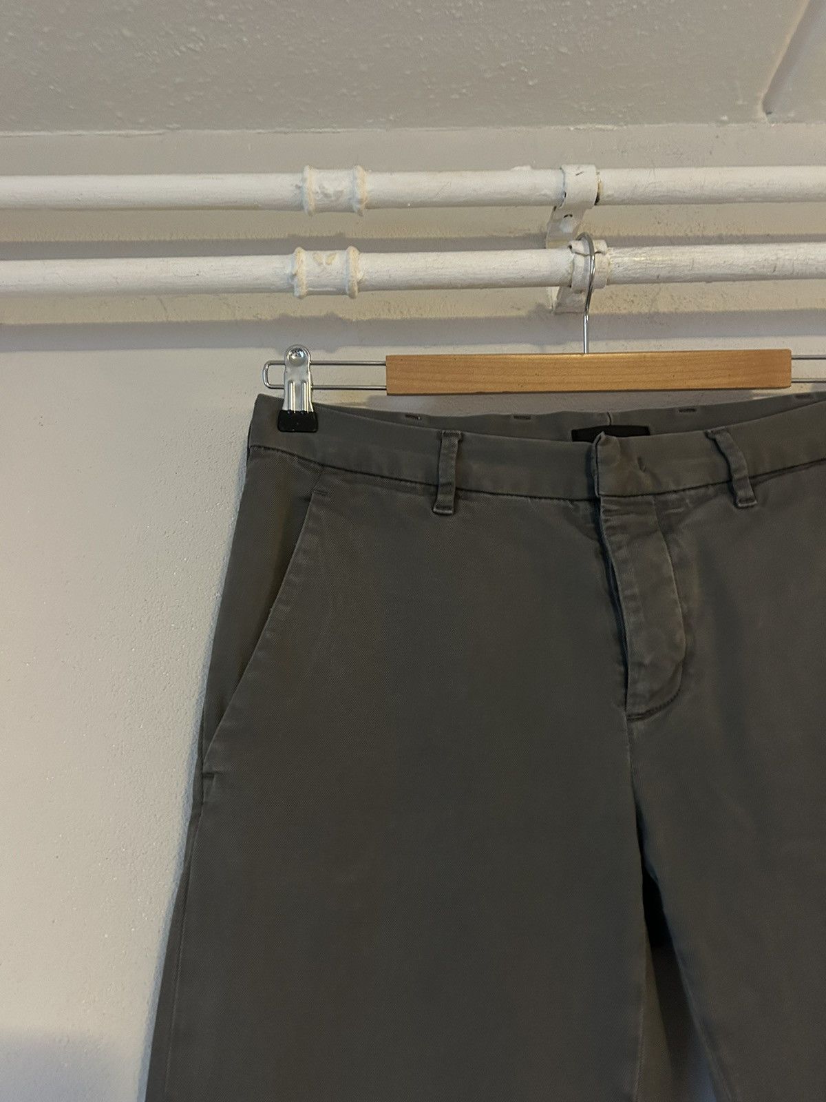 Prada Prada Grey Stretch Cotton Chino Trousers - Size 30 Size US 30 / EU 46 - 4 Thumbnail