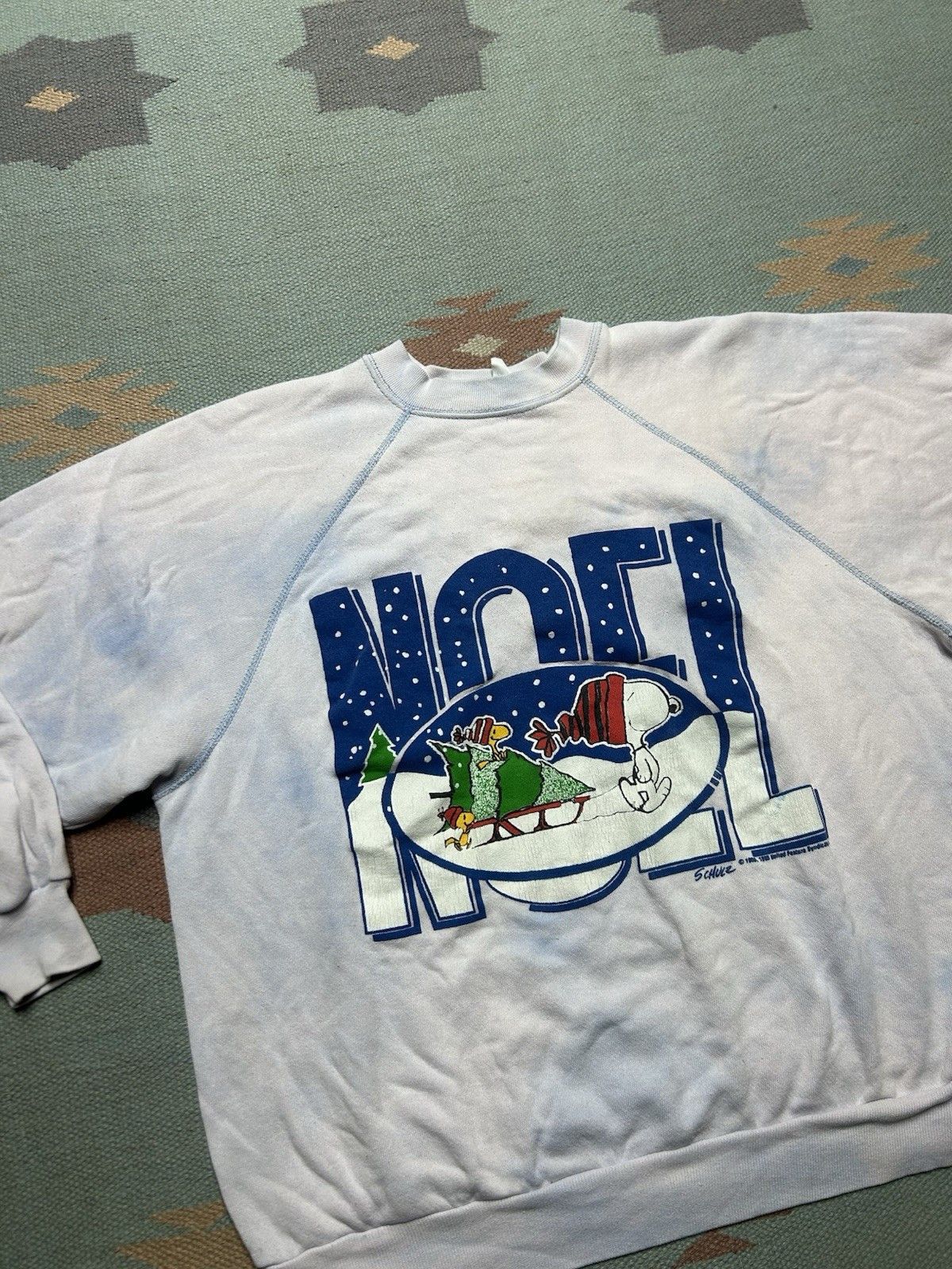 Vintage Vtg 80s sweatshirt snoopy Christmas Noel peanuts cartoon XL Size US XL / EU 56 / 4 - 5 Thumbnail