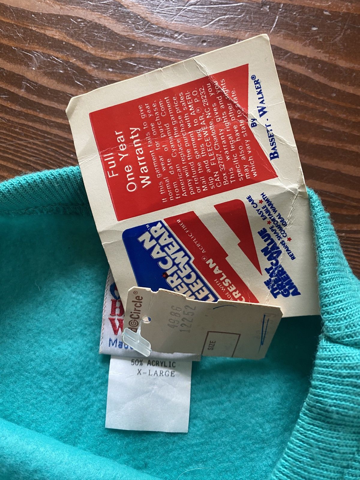 Vintage Vintage NWT 80’s Teal Pullover Crewneck Sweatshirt Vest New Size US L / EU 52-54 / 3 - 3 Thumbnail