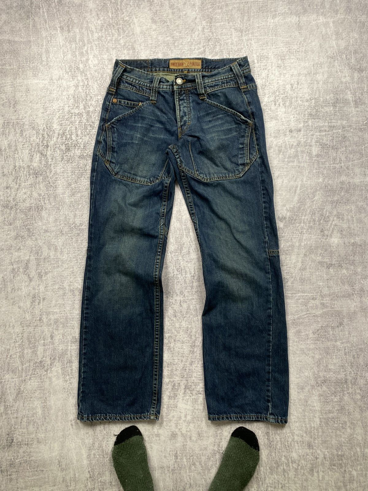 Freeman T. Porter Vintage loose blue avantgarde Freeman T.Porter jeans Size US 33 - 1 Thumbnail