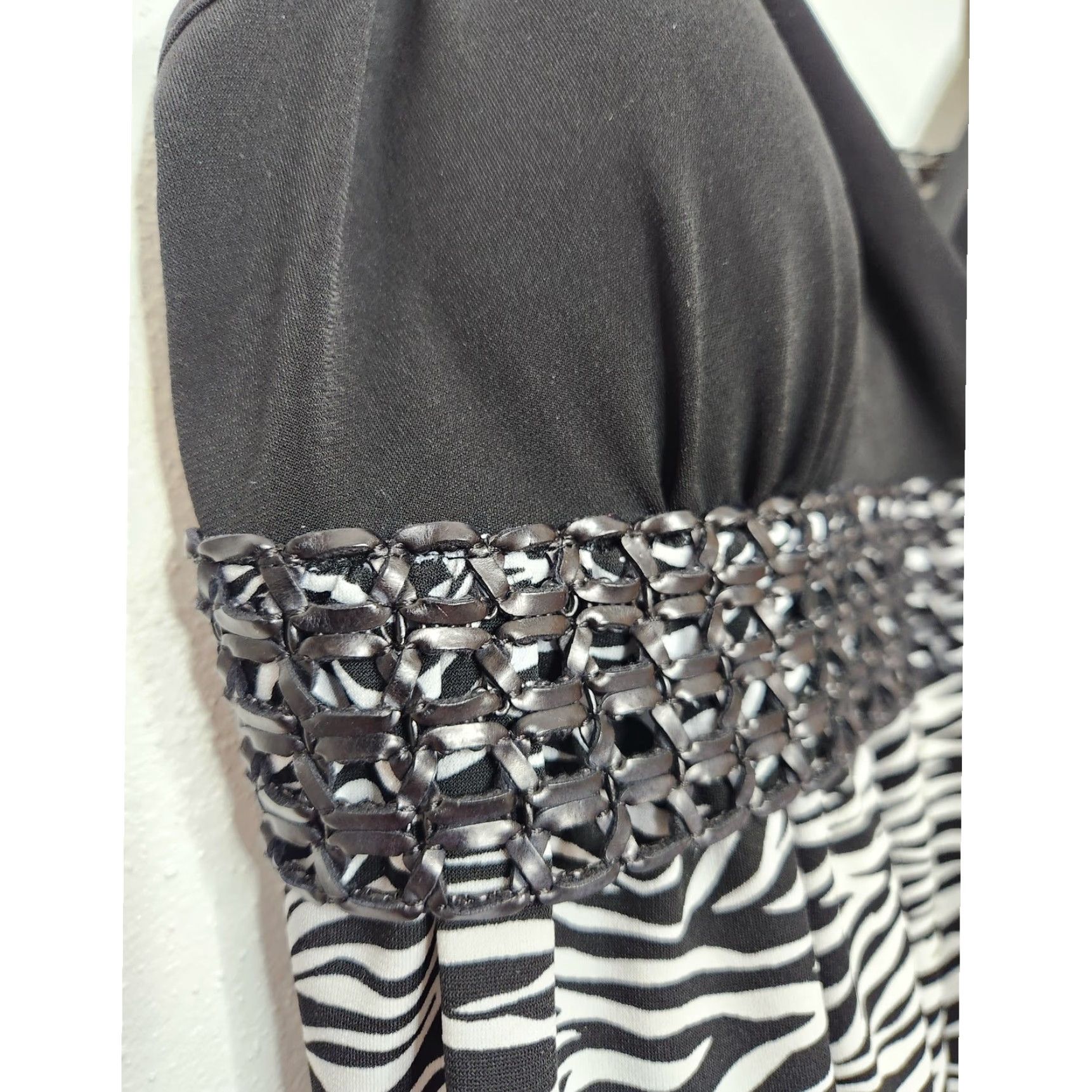 Vintage VINTAGE y2k A. Byer Zebra Print Belted Cami Tank Top Shirt Going Out Summer Office Shirt Size L / US 10 / IT 46 - 4 Thumbnail